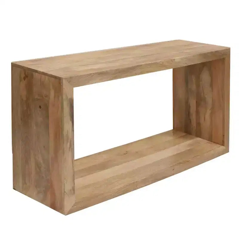 The Urban Port 52" Mango Wood Sideboard Console Table Open Cube 1 Shelf Natural Brown
