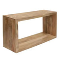 The Urban Port 52" Mango Wood Sideboard Console Table Open Cube 1 Shelf Natural Brown