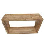 The Urban Port Console table buffet en bois de manguier 52 po, cubes ouverts, 1 étagère, brun naturel