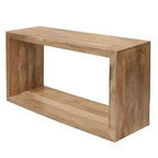 The Urban Port Console table buffet en bois de manguier 52 po, cubes ouverts, 1 étagère, brun naturel