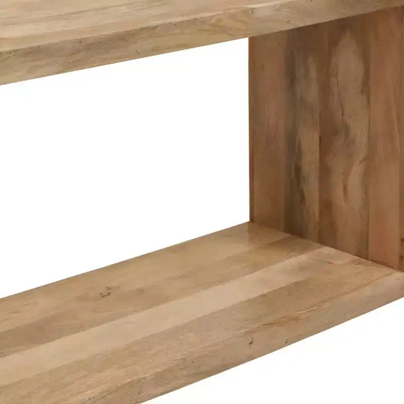The Urban Port Console table buffet en bois de manguier 52 po, cubes ouverts, 1 étagère, brun naturel