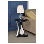 Table d'appoint ronde chrome noir - Acme Furniture