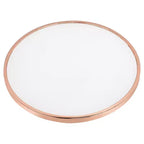 Coffee Table Frosted Rose Gold - Acme Furniture: 18" High, Metal Frame, Non-Slip Glider