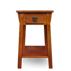 Table d'appoint Mission Russet Favorite Finds - Leick Home : Compacte, à niveaux, avec tiroir et étagère