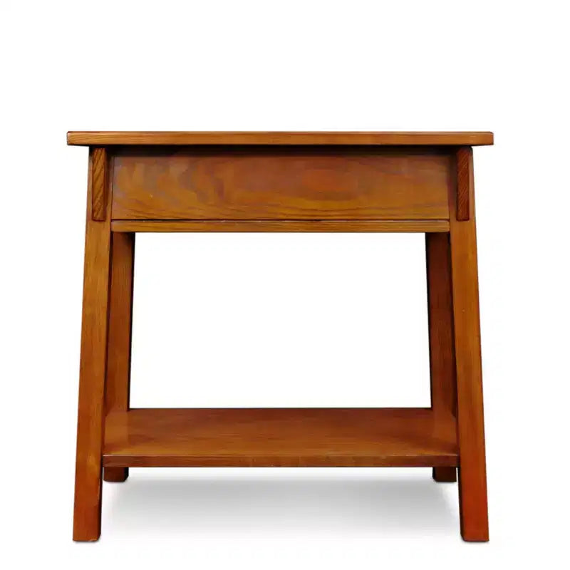 Table d'appoint Mission Russet Favorite Finds - Leick Home : Compacte, à niveaux, avec tiroir et étagère