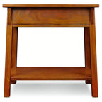 Table d'appoint Mission Russet Favorite Finds - Leick Home : Compacte, à niveaux, avec tiroir et étagère