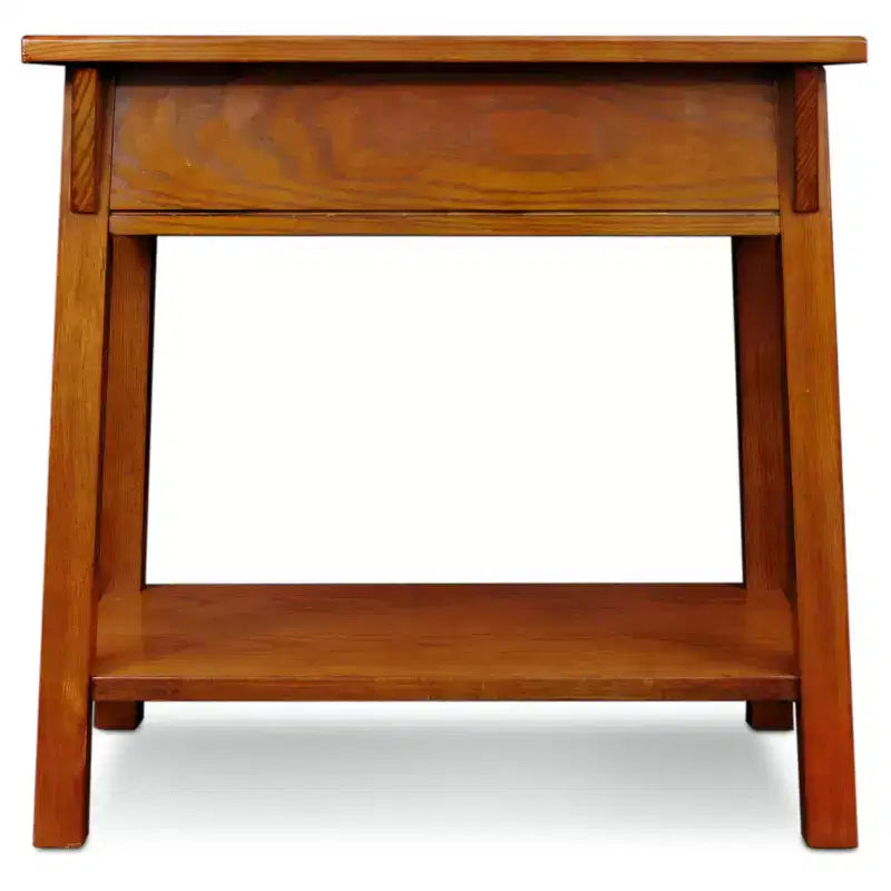 Table d'appoint Mission Russet Favorite Finds - Leick Home : Compacte, à niveaux, avec tiroir et étagère