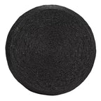 Table d'appoint ronde en corde en forme de tonneau Storied Home - Noire