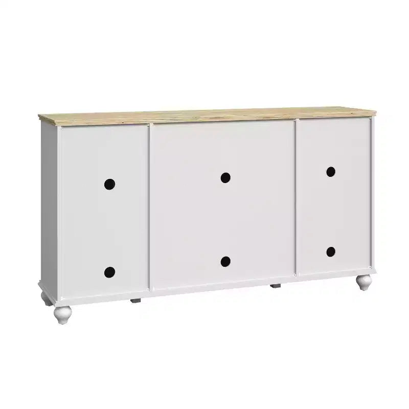 Festivo 63" Vintage Style Storage Accent Buffet Sideboard Cabinet with Drawers White