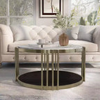 Solstice Glam Coffee Table Antique Brass - HOMES: Inside + Out