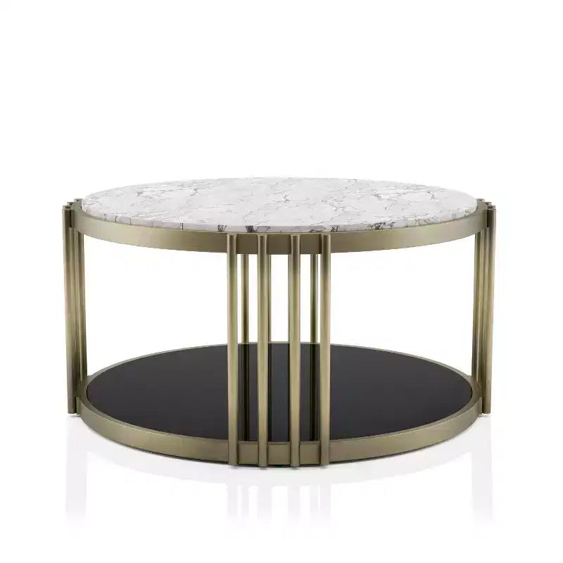 Solstice Glam Coffee Table Antique Brass - HOMES: Inside + Out