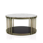 Solstice Glam Coffee Table Antique Brass - HOMES: Inside + Out