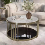 Solstice Glam Coffee Table Antique Brass - HOMES: Inside + Out