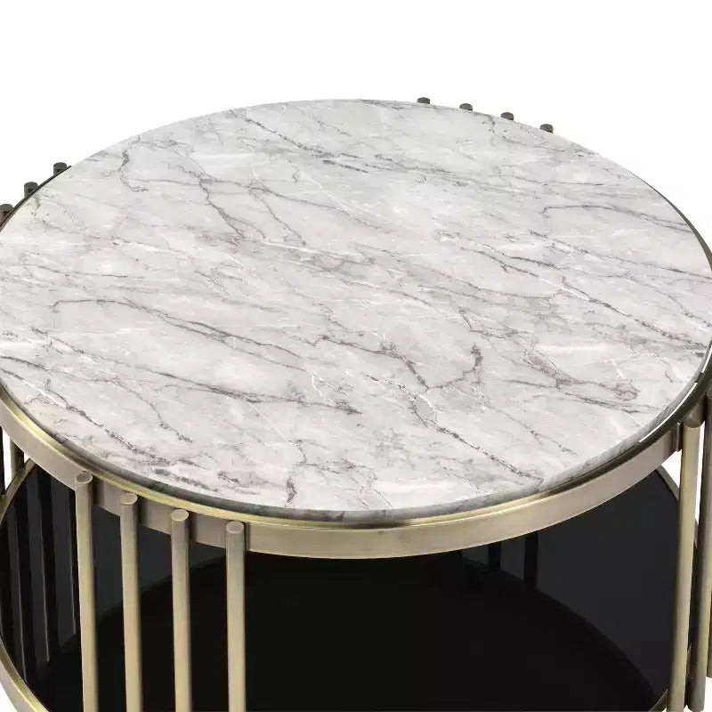 Solstice Glam Coffee Table Antique Brass - HOMES: Inside + Out