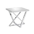 Drubeck Glam Mirrored End Table Chrome - HOMES: Inside + Out