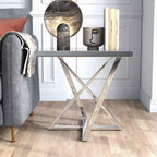 Table d'appoint Drubeck Glam en chrome avec miroirs - HOMES: Inside + Out