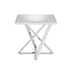 Table d'appoint Drubeck Glam en chrome avec miroirs - HOMES: Inside + Out