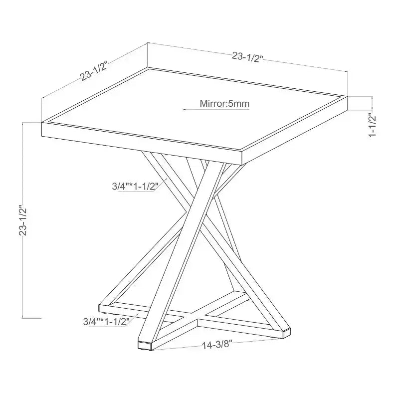 Table d'appoint Drubeck Glam en chrome avec miroirs - HOMES: Inside + Out