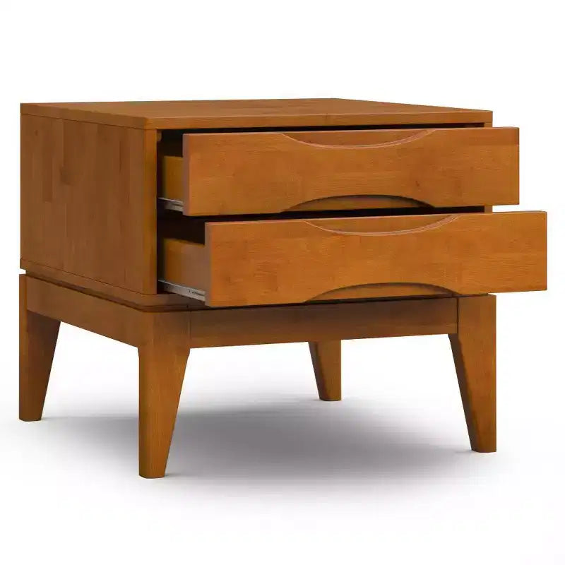 WyndenHall Pearson End Table Teak Brown
