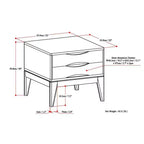 Table d'appoint WyndenHall Pearson en teck brun