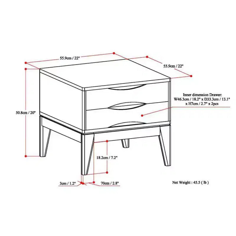 Table d'appoint WyndenHall Pearson en teck brun
