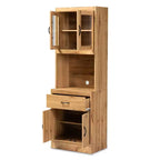 Meuble de cuisine avec huche Laurana Wood Chêne brun – Baxton Studio