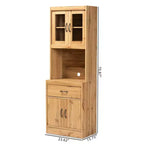Meuble de cuisine avec huche Laurana Wood Chêne brun – Baxton Studio