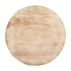 The Urban Port Table d'appoint ronde 20 pouces forme tambour avec motif texturé 3D finition blanc vieilli blanc
