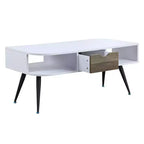 Table basse Halima d'Acme Furniture, finition blanc/noir