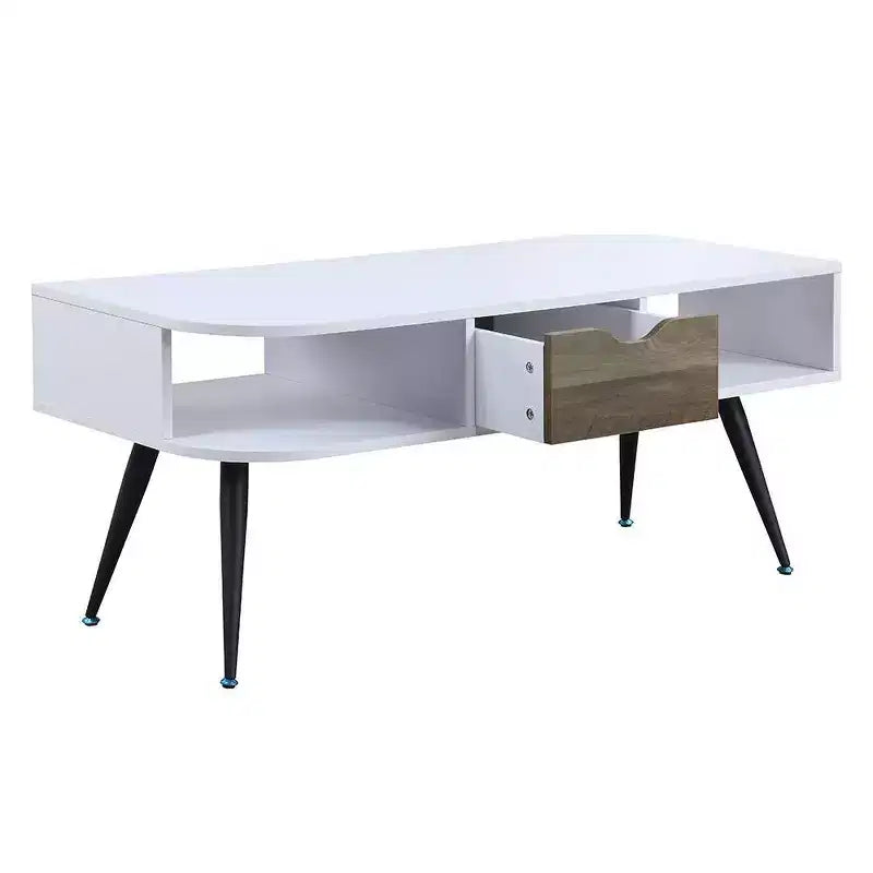 Table basse Halima d'Acme Furniture, finition blanc/noir