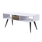 Table basse Halima d'Acme Furniture, finition blanc/noir