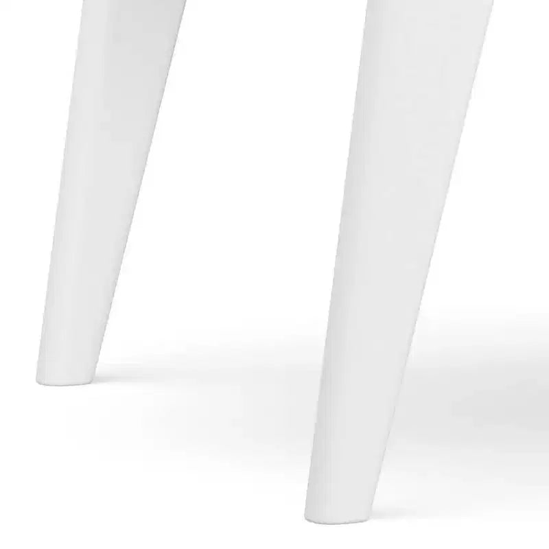 WyndenHall Tierney Table d'appoint moderne du milieu du siècle Blanc