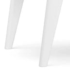 WyndenHall Tierney Table d'appoint moderne du milieu du siècle Blanc
