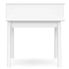 WyndenHall Tierney Table d'appoint moderne du milieu du siècle Blanc