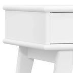 WyndenHall Tierney Table d'appoint moderne du milieu du siècle Blanc