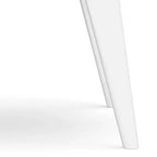 WyndenHall Tierney Table d'appoint moderne du milieu du siècle Blanc