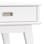 WyndenHall Tierney Table d'appoint moderne du milieu du siècle Blanc