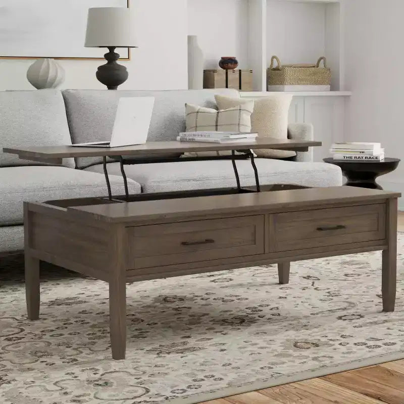 WyndenHall Cantina Lift Top Coffee Table Smoky Brown