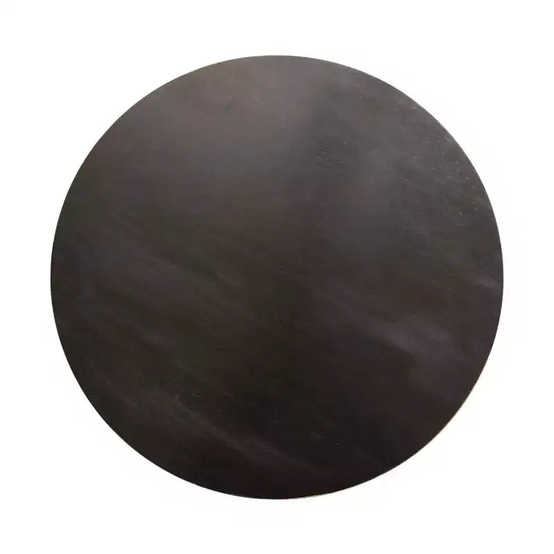Storied Home Table basse ronde en bois noir : Table d'appoint en manguier, 23,5" x 23,5", 6,9 kg, forme ronde, plateau de 1" d'épaisseur
