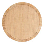 Table basse en rotin de Kalimantan et bois d'acajou, bali & pari, miel clair