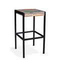 Industrial Reclaimed Wood and Iron Stool - (26H x 14W x 14D) - Natural - Timbergirl