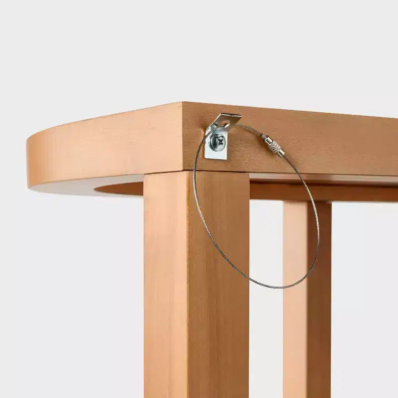 Meuble de rangement incurvé de 172,72 cm de haut avec étagères et pierre de marbre véritable - Threshold™ conçu avec Studio McGee