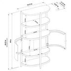 Meuble de rangement incurvé de 172,72 cm de haut avec étagères et pierre de marbre véritable - Threshold™ conçu avec Studio McGee