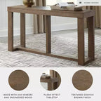 Cariton Sofa/Console Table Gray - Signature Design by Ashley: Plank-Effect, Farmhouse Style