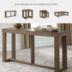 Cariton Sofa/Console Table Gray - Signature Design by Ashley: Plank-Effect, Farmhouse Style