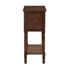 Table de console Kendra en chêne foncé – Breighton Home : 3 tiroirs, étagère, design peu encombrant
