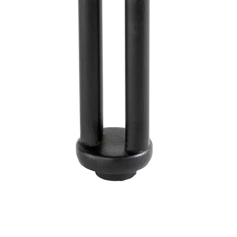 Table basse Lifestorey Folio métal et verre Noir : Style urbain, 2 niveaux, étagère en verre trempé, finition thermolaquée