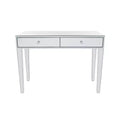 Glam Mirror and Wood Console Table Desk Silver - Olivia & May