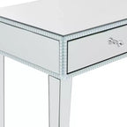 Glam Miroir et Bois Console Table Bureau Argent - Olivia & May