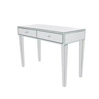 Glam Miroir et Bois Console Table Bureau Argent - Olivia & May